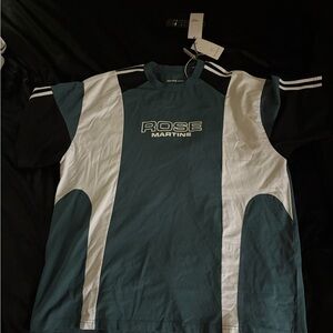 Martine Rose panelled stripe T-shirt